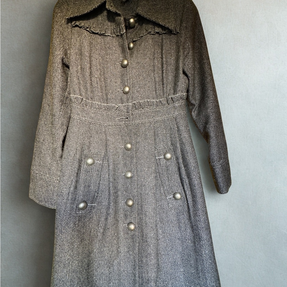 Chic Gray Long Sleeve Women's Coat